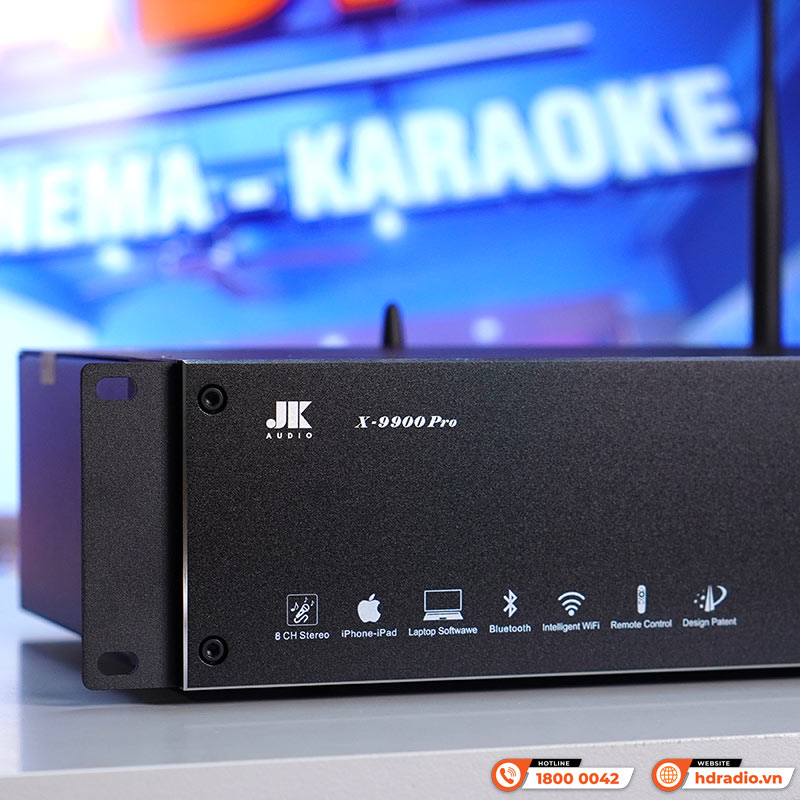 Vang số JKaudio X9900 Pro, Bluetooth, 8CH, Chống Hú, Cảm ứng, DSP-6