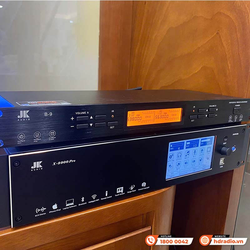 Vang số JKaudio X9900 Pro, Bluetooth, 8CH, Chống Hú, Cảm ứng, DSP-17