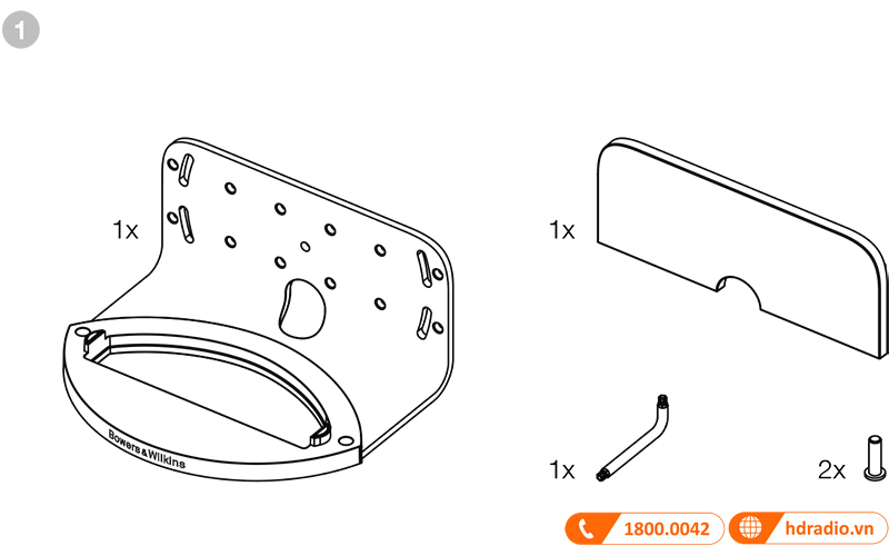 GIÁ TREO TƯỜNG B&W FORMATION WEDGE WALL BRACKET