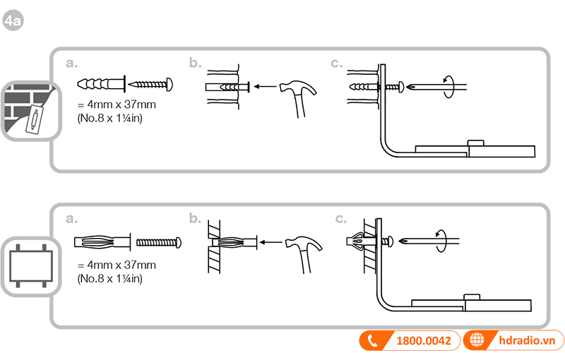 GIÁ TREO TƯỜNG B&W FORMATION WEDGE WALL BRACKET