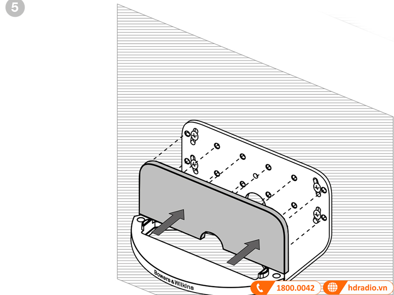 GIÁ TREO TƯỜNG B&W FORMATION WEDGE WALL BRACKET