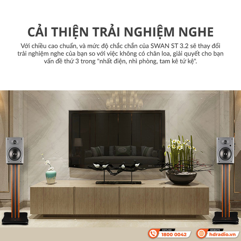Chiều cao Chân loa Hivi Swan ST 3.2 Chiều cao Chân loa Hivi Swan ST 3.2