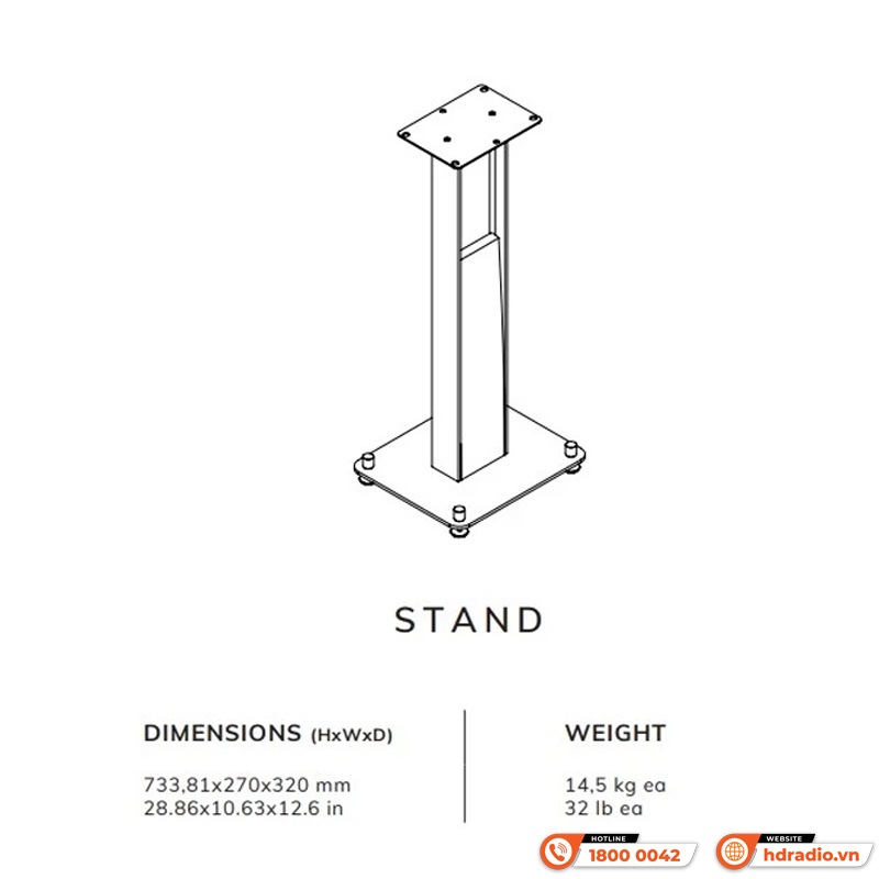 Chân loa Sonus faber Concertino Stand
