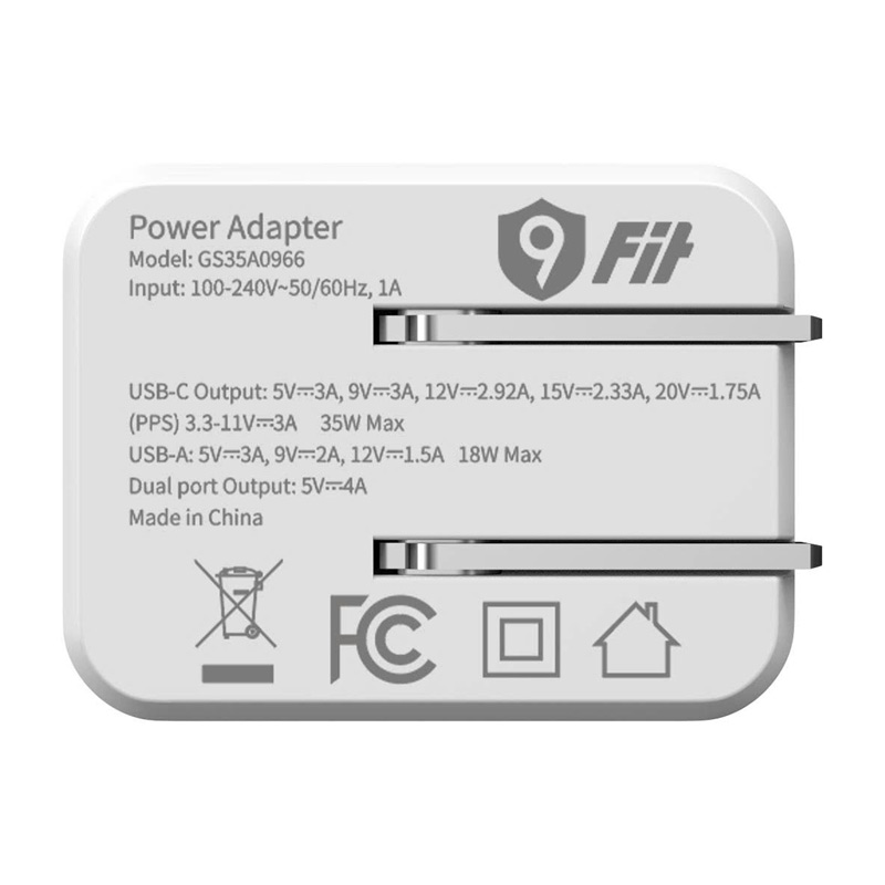 Sạc 9FIT PD 35W 1A1C GaN White - 9FAC001W-10
