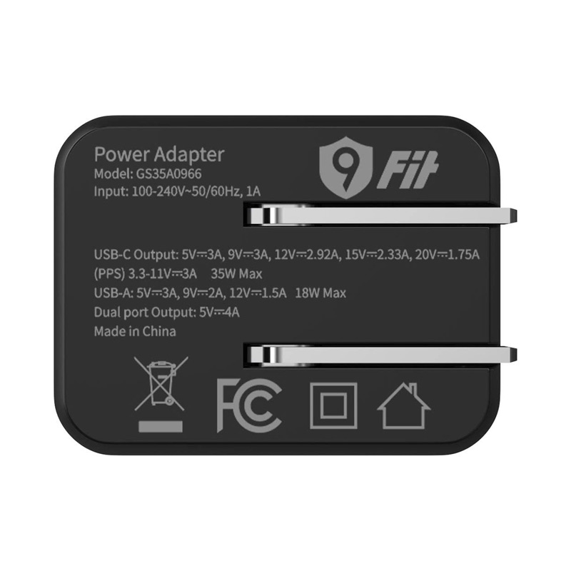 Sạc 9FIT PD 35W 1A1C GaN White - 9FAC001W-5