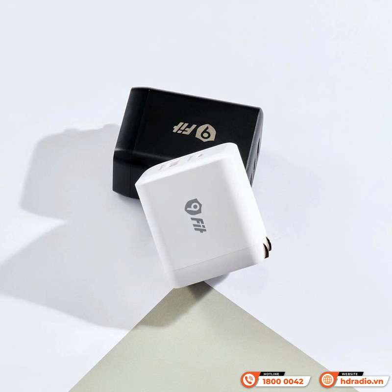 Thiết kế Sạc 9FIT PD 35W 1A1C GaN White - 9FAC001W
