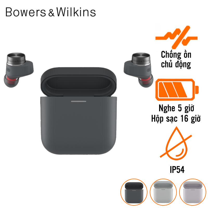 Tai Nghe B&W Pi5 S2 (Không Dây, Chống Ồn, Pin 19 Giờ, IP54, Bluetooth 5.0)