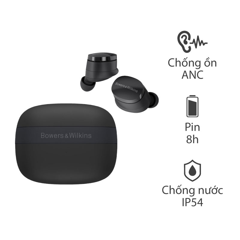 Tai nghe B&W Pi6 (Không dây, Chống ồn ANC, Pin 24h, IP54, Bluetooth 5.4)