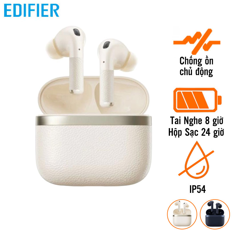 Tai nghe Edifier W260NC (Không dây, Chống ồn, Bluetooth 5.3, Pin 24h, IP54)
