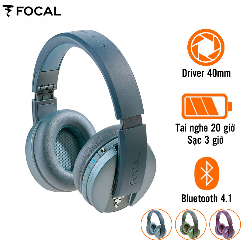 Tai Nghe Focal Listen Chic Wireless (Chụp Tai, Pin 20 Giờ, Bluetooth 4.1)