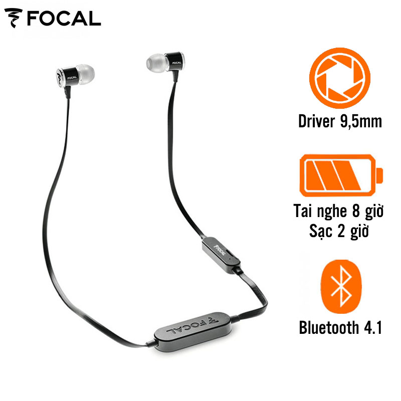 Tai Nghe Focal Spark Wireless (Không Dây, Pin 8 Giờ, Bluetooth 4.1)