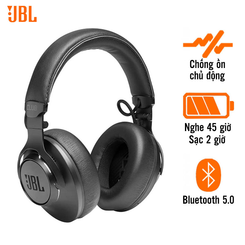Tai Nghe JBL Club One (Chụp Tai, Chống Ồn, Pin 45 Giờ, Bluetooth 5.0)