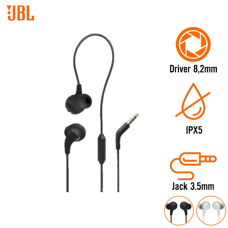 Tai Nghe JBL Endurance Run 2 Wired (Có dây, IPX5, Jack 3.5mm)