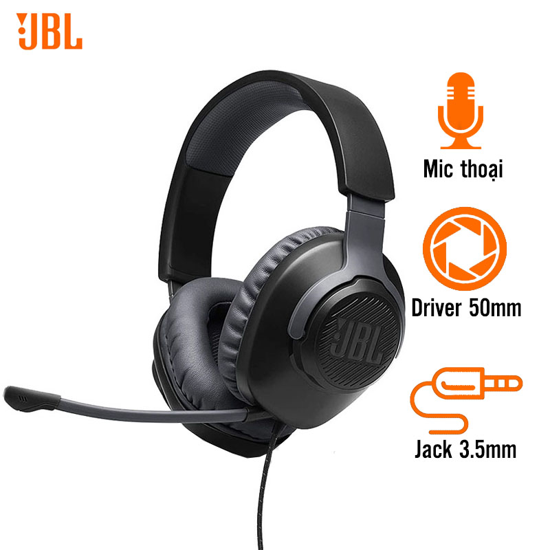Tai Nghe JBL Quantum 100 (Gaming, Jack 3.5m)
