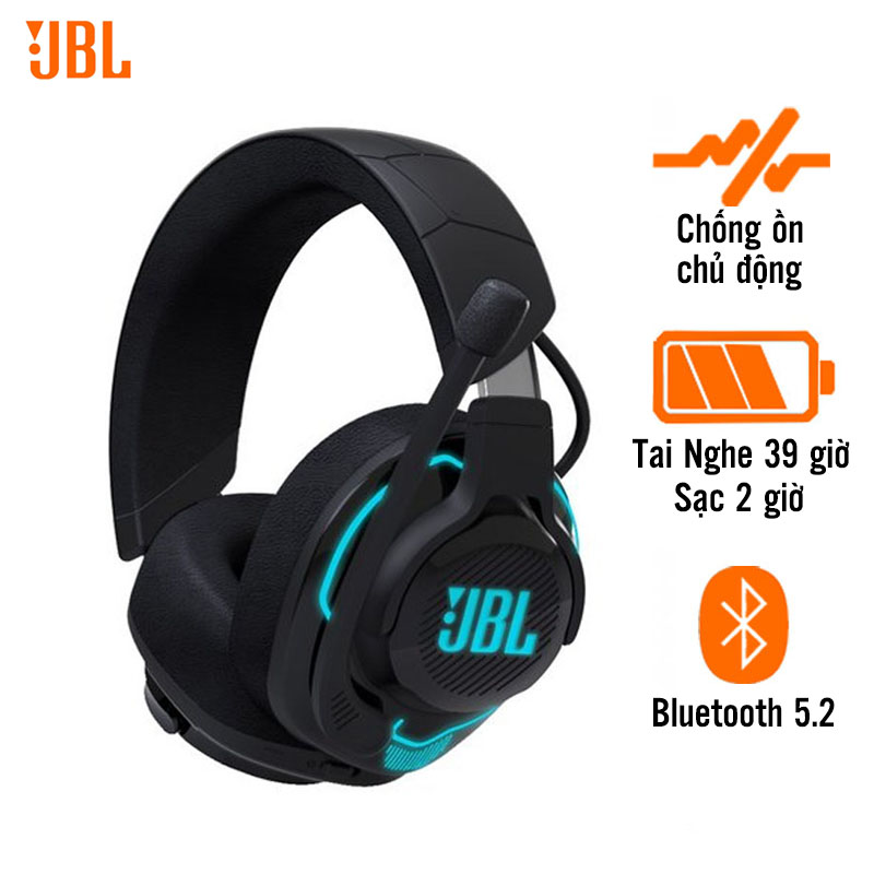 Tai Nghe JBL Quantum 910 (Gaming, Chống Ồn, Pin 39 Giờ, Bluetooth 5.2)