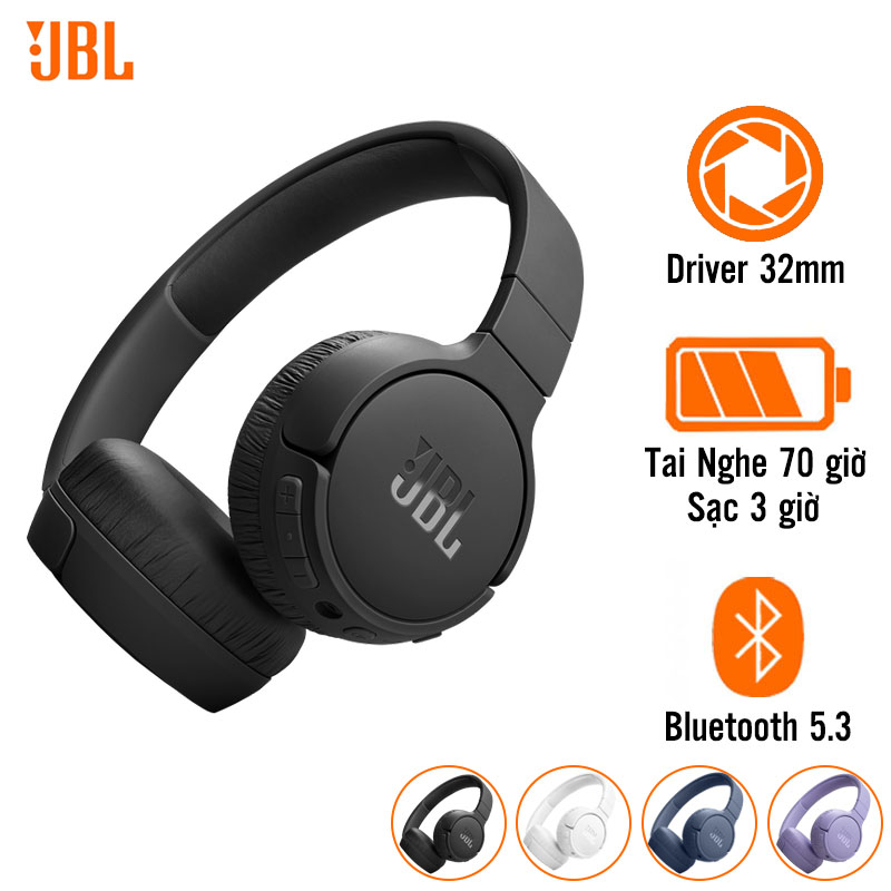 Tai nghe JBL Tune 670NC (Bluetooth 5.3, Pin 70h, Driver 32mm)