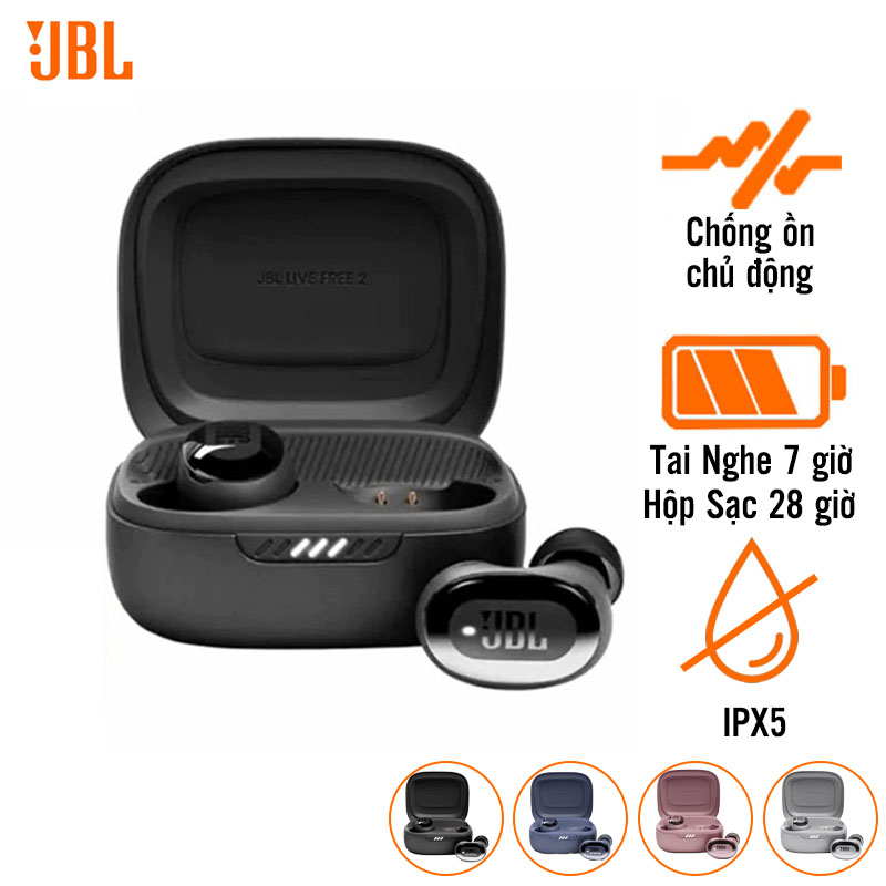 Tai Nghe JBL Live Free 2 (Không Dây, Chống Ồn, Pin 7 Giờ, IPX5)