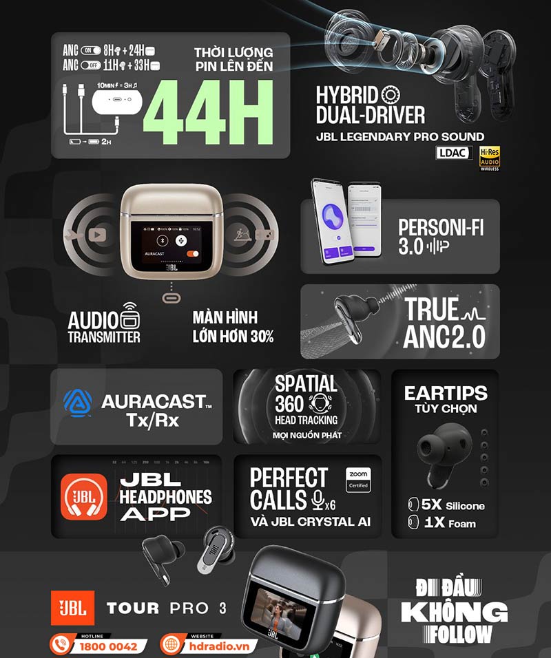 tai nghe JBL Tour Pro 3