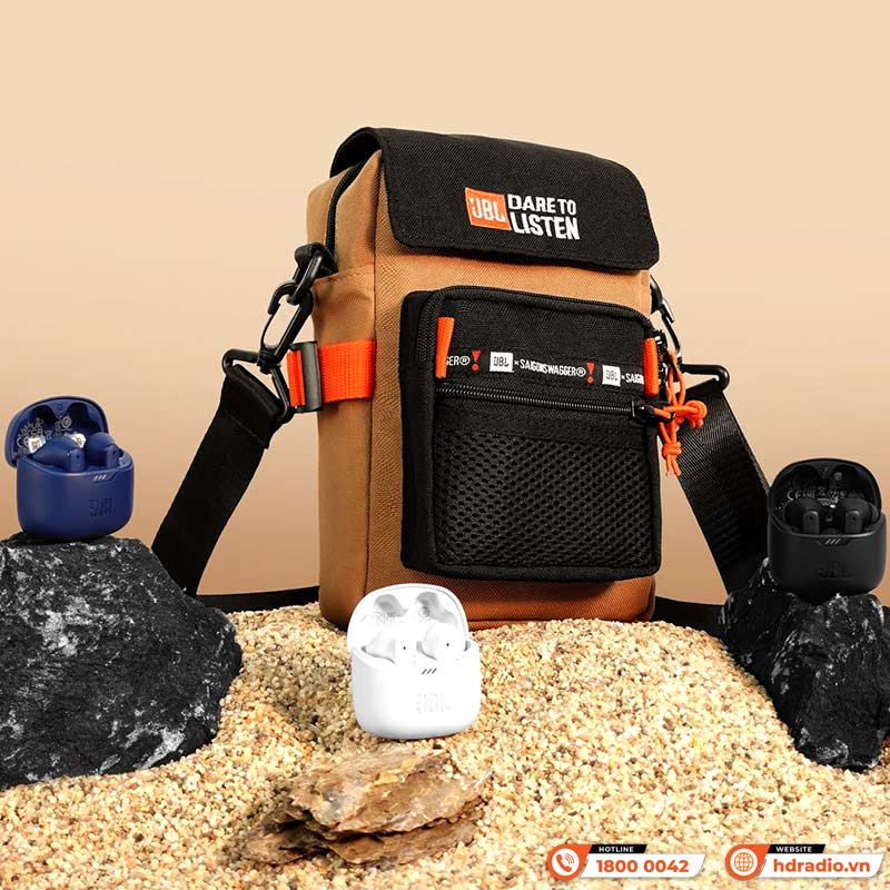HDRADIO Tặng 1 túi đeo chéo JBL x Saigon Swagger cool khi đặt mua tai nghe JBL Tune Beam