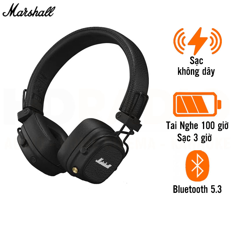 Tai Nghe Chụp tai Marshall Major V (5) Bluetooth 5.3, Pin 100 Giờ, Driver 40mm