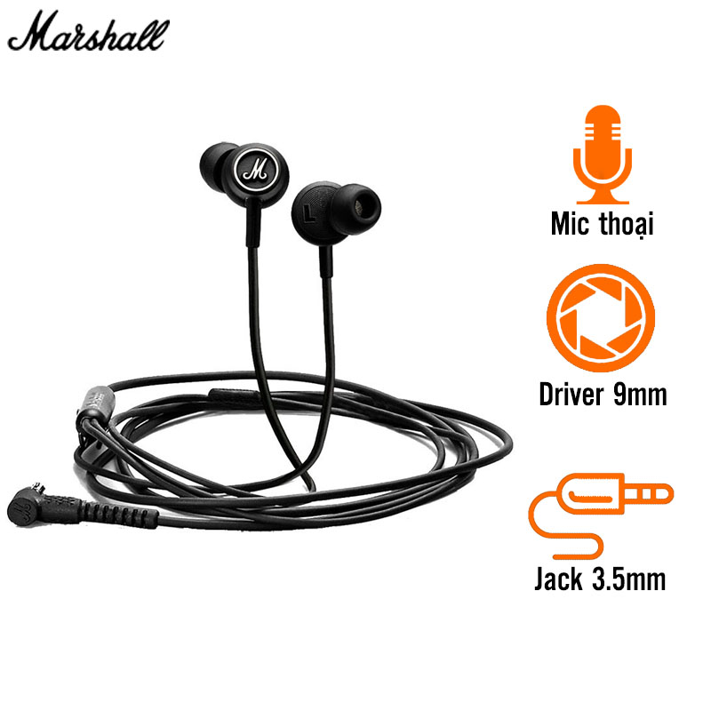 Tai Nghe Marshall Mode (Có Dây, Jack 3.5mm, Mic thoại)