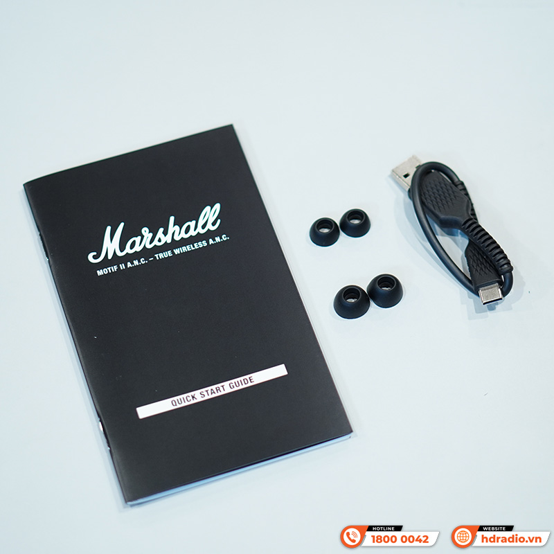 Tai Nghe Không Dây Marshall Motif II (2) A.N.C, Chống Ồn, Pin 6 Giờ, Chống Nước IPX5, Bluetooth 5.3-12