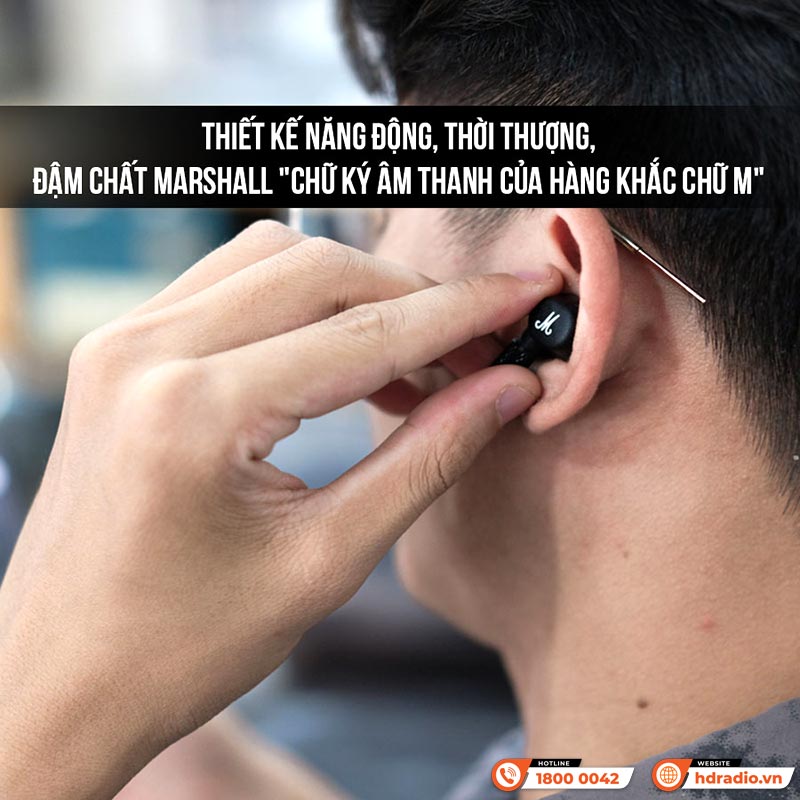 Tai Nghe Không Dây Marshall Motif II (2) A.N.C, Chống Ồn, Pin 6 Giờ, Chống Nước IPX5, Bluetooth 5.3-16