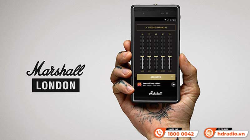 Điện thoại kết hợp loa và máy phát nhạc Marshall London