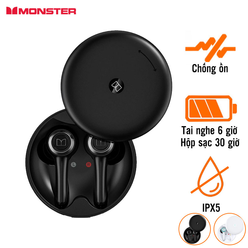 Tai Nghe Monster Clarity 102 AirLinks (Không Dây, Chống Ồn, Pin 6 Giờ, IPX5, Bluetooth 5.0)