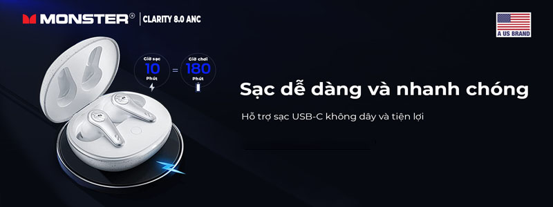Tai nghe bluetooth Monster Clarity 8.0 ANC
