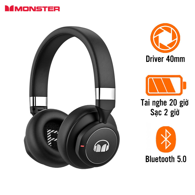 Tai Nghe Monster Life One (Chụp Tai, Pin 20 Giờ, Bluetooth 5.0)