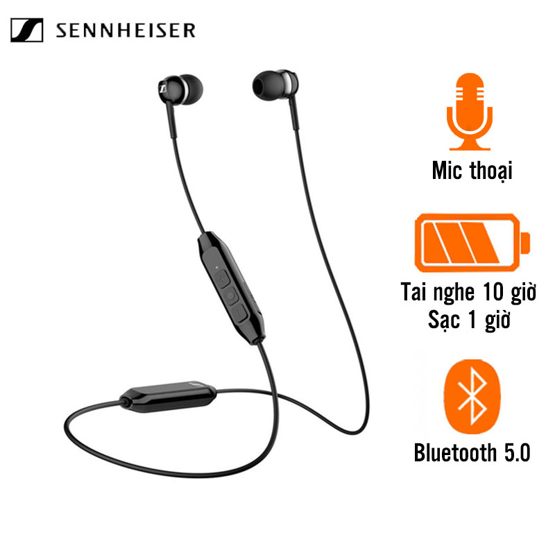 Tai Nghe Sennheiser CX 150BT (Không Dây, Pin 10 Giờ, Bluetooth 5.0)