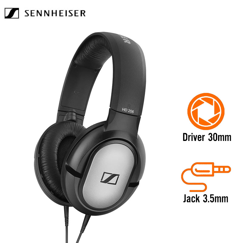 Tai Nghe Sennheiser HD 206 (Chụp Tai, Jack 3.5mm)