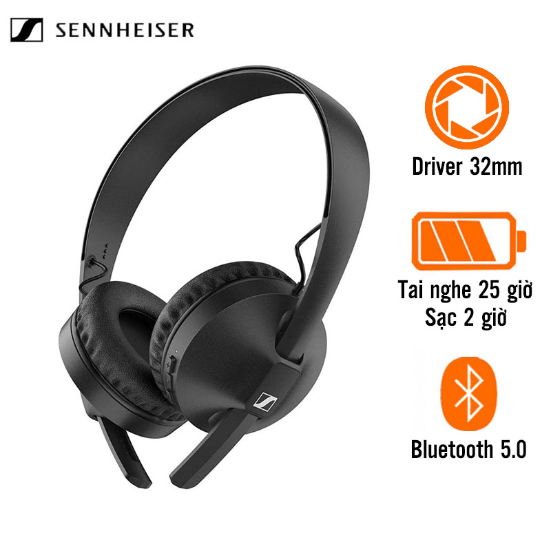 Tai nghe Sennheiser HD 250BT (Chụp Tai, Pin 25 Giờ, Bluetooth 5.0)