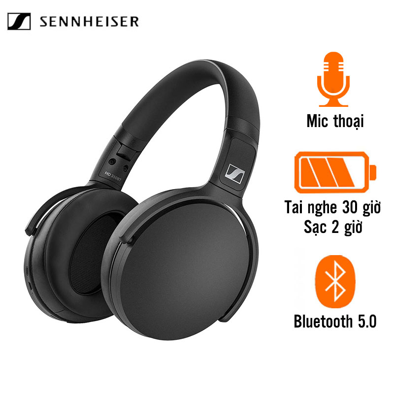 Tai Nghe Sennheiser HD 350BT (Chụp Tai, Pin 30 Giờ, Bluetooth 5.0)