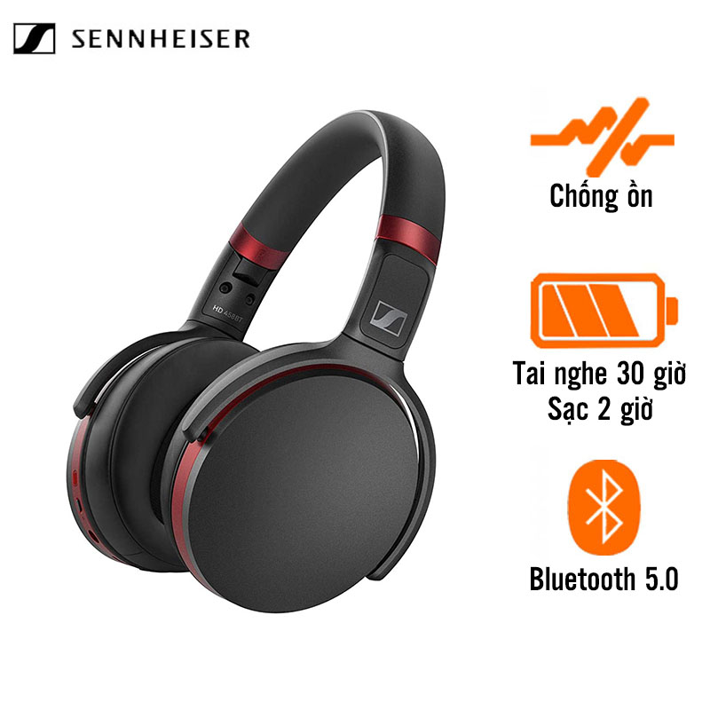 Tai Nghe Sennheiser HD 458BT (Chụp Tai, Chống Ồn, Pin 30 Giờ, Bluetooth 5.0)