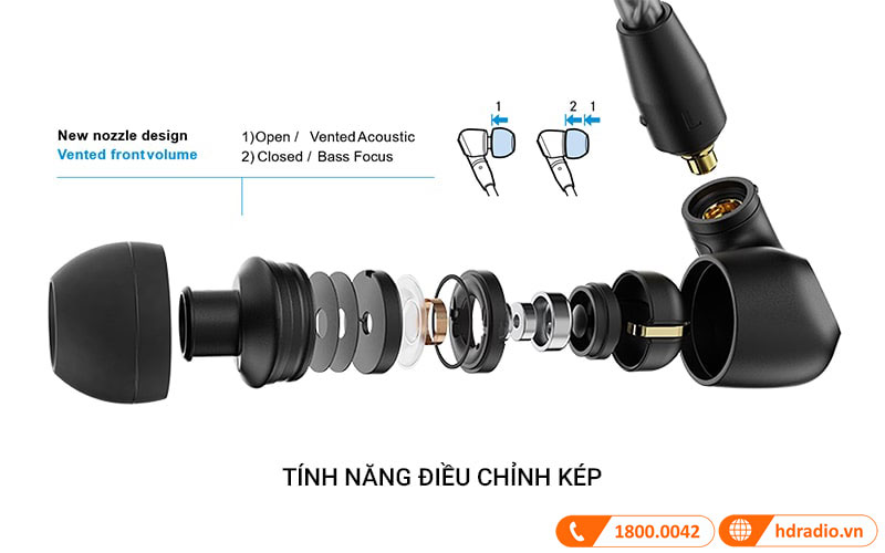 Điều chỉnh Tai Nghe Sennheiser IE 200