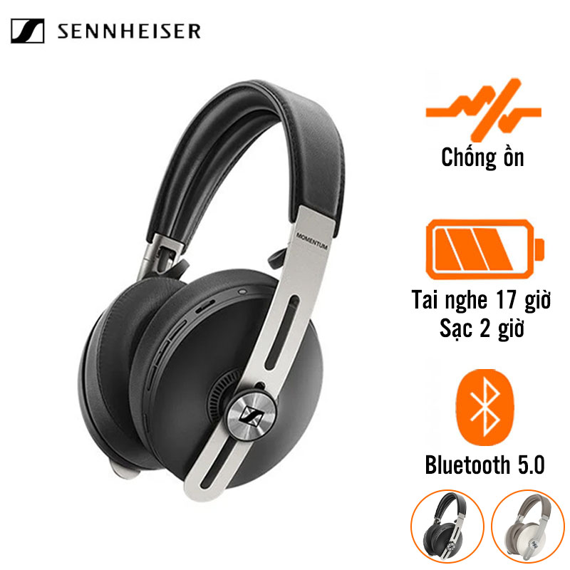Tai Nghe Sennheiser Momentum 3 Wireless (Chụp Tai, Chống Ồn, Pin 17Giờ, Bluetooth 5.0)