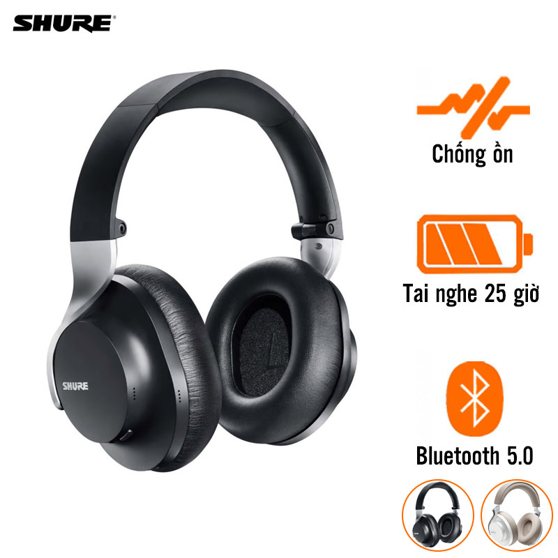 Tai Nghe Shure Aonic 40 (SBH1DYBK1-A) Chụp Tai, Chống Ồn, Pin 25h Tai Nghe Shure Aonic 40 (SBH1DYBK1-A) Chụp Tai, Chống Ồn, Pin 25h