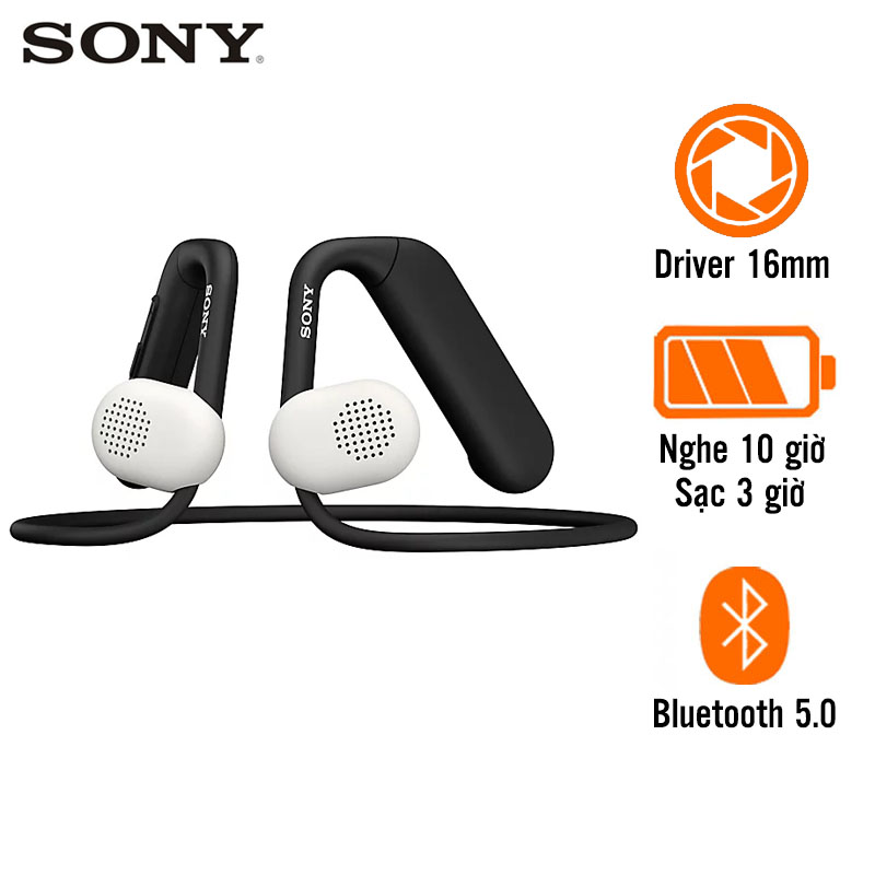 Tai Nghe Sony Float Run (Không Dây, Pin 10 Giờ, IPX4, Bluetooth 5.0)