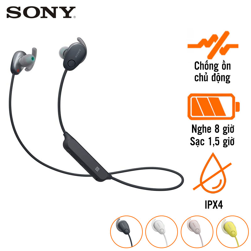 Tai Nghe Sony WI-SP600N (Không Dây, Chống Ồn, Pin 8 Giờ, IPX4)