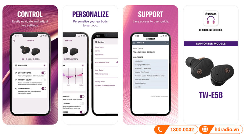 Ứng Dụng Yamaha Headphone Control