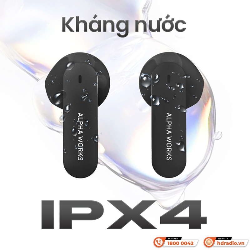 IPX4 Tai nghe Alpha Works Curve 100