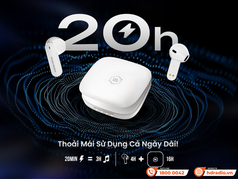 Pin Tai nghe Alpha Works Curve 100