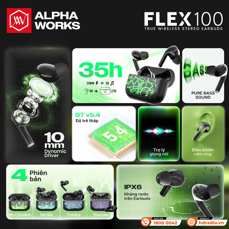 Tai nghe Alpha Works FLEX 100