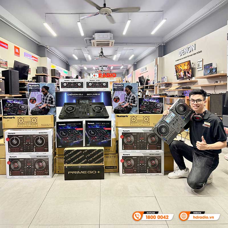 Bàn DJ Numark Mixstream Pro + (Plus), USB độc lập, 2 kênh, có loa, Wifi, Bluetooth, máy tính, 3.68kg, Mới-10