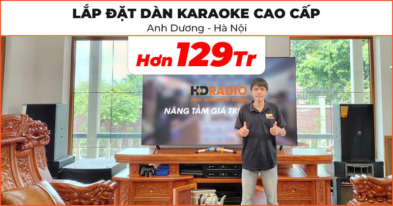 Lắp đặt dàn karaoke cao cấp cho anh Dương ở Chương Mỹ, Hà Nội 