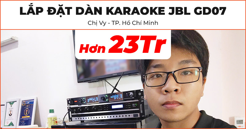 Lắp đặt Dàn Karaoke JBL GD07 cho chị Vy ở quận 9, Hồ Chí Minh 