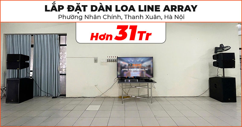 Lắp Đặt Hệ Thống Âm Thanh Line Array Chính Hãng Chất Lượng Trị Giá Hơn 31 Triệu Đồng Tại Trung Tâm Kĩ Thuật Thông Tin Phường Nhân Chính, Thanh Xuân, Hà Nội (Koda KDP2510/KDP2515, JKAudio B3 Plus, Neko DK1000)