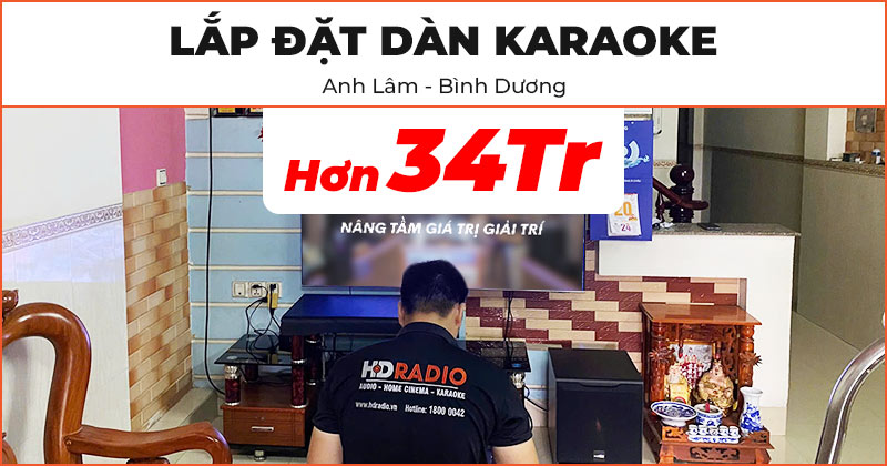 Lắp Đặt Dàn Karaoke Cực Hay Trị Giá Hơn 34 Triệu Đồng Cho Anh Lâm Ở Dĩ An, Bình Dương 